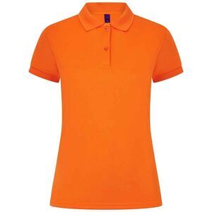 Henbury Womens/Ladies Pique Polo Shirt / Bright Orange